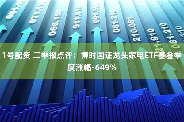 1号配资 二季报点评：博时国证龙头家电ETF基金季度涨幅-649%